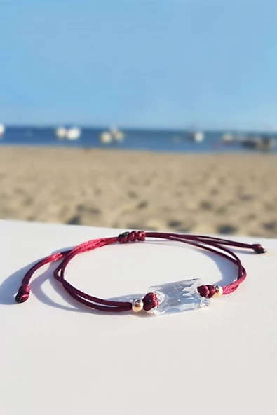 Swarovski Taşlı 925 Ayar Gümüş Bileklik - Resim 3