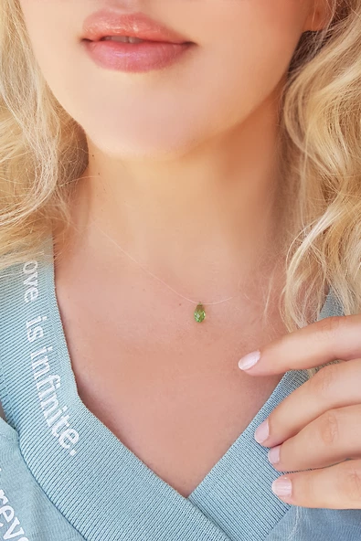 Swarovski Taşlı Gümüş Hayalet Kolye ürün görseli