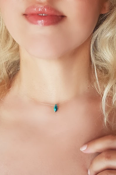 Swarovski Taşlı Gümüş Hayalet Kolye ürün görseli