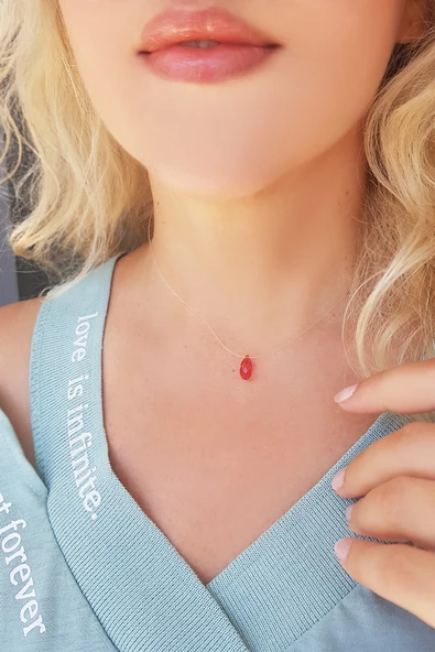 Swarovski Taşlı Gümüş Hayalet Kolye ürün görseli