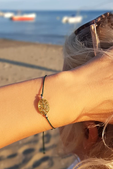 925 Ayar Gümüş Çek Kristali Bileklik - Resim 2