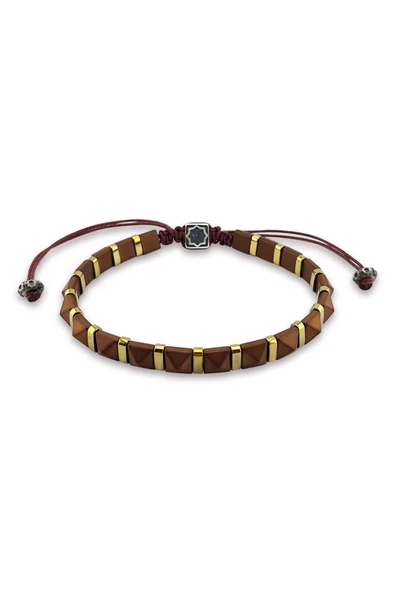 925 Ayar Gümüş Hematit Taşlı Bileklik ürün görseli