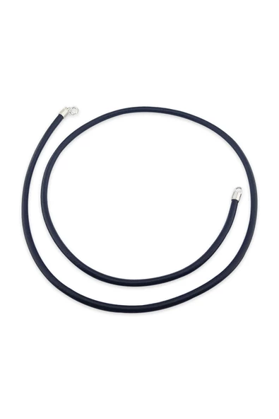 Gümüş Kilitli Deri Kolye ürün görseli