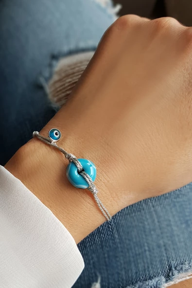 El Yapımı Murano Camı Nazar Bileklik ürün görseli