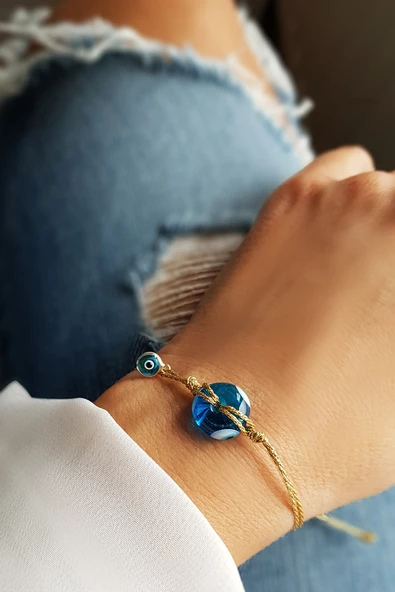 El Yapımı Murano Camı Nazar Bileklik ürün görseli