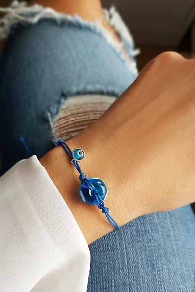 El Yapımı Murano Camı Nazar Bileklik ürün görseli