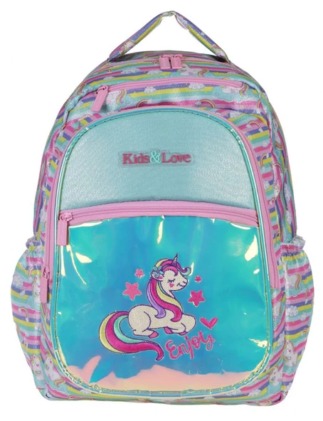 Kaukko Kids&Love Unicorn Aynalı Simli İlkokul Sırt Çantası ürün görseli