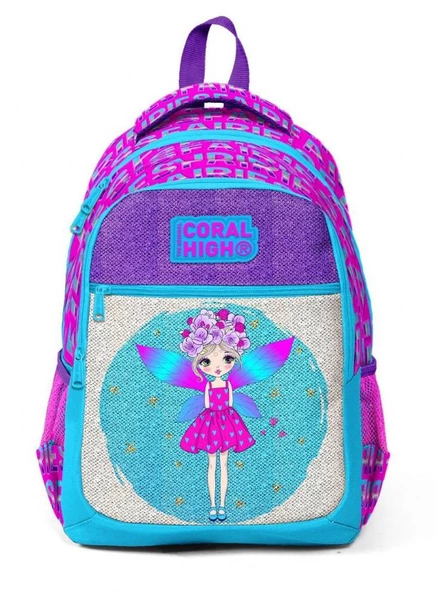 Coral High Simli Parlayan Okul Sırt Çantası ve Kalemlik Seti - 2
