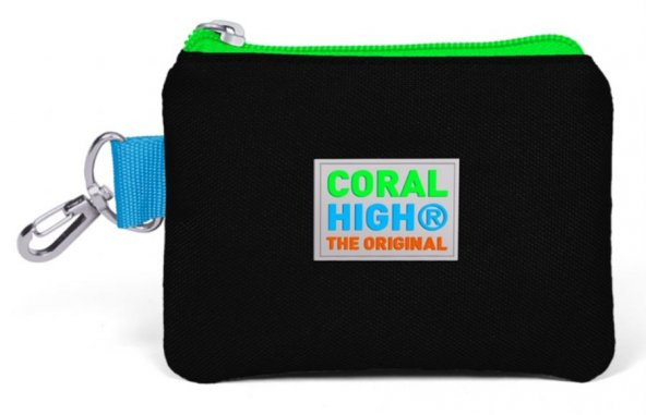 Coral High Siyah-Yeşil Bozuk Para Çantası - Erkek Çocuk