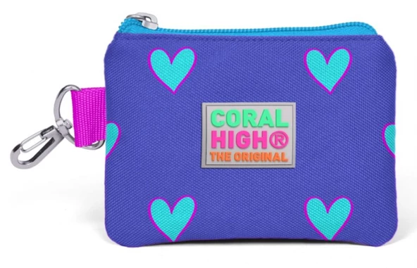 Coral High Kalp Desenli Bozuk Para Çantası - Kız Çocuk