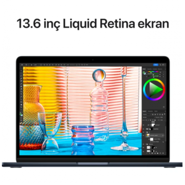 Macbook Air M2 8 GB 256 GB SSD 13.6" MLY33TU/A Gece Yarısı - 5