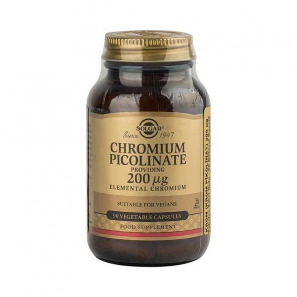 Chromium Picolinate 200 mcg Takviye Edici Gıda 90 Kapsül