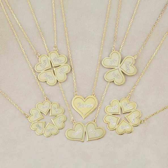 Dört Yapraklı Plaka Kolye - Resim 2