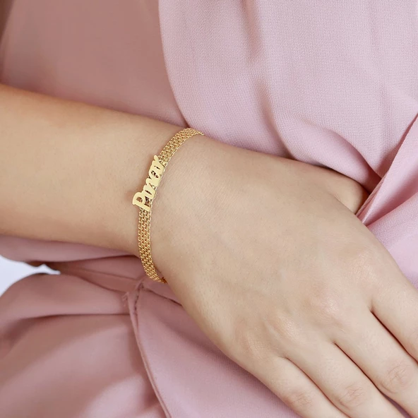 Zincir Örme Retro Bileklik - Resim 4