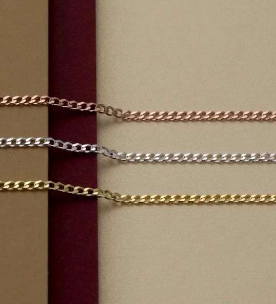 Vaoov 925 Ayar Gümüş Zincir Kolye - Resim 3