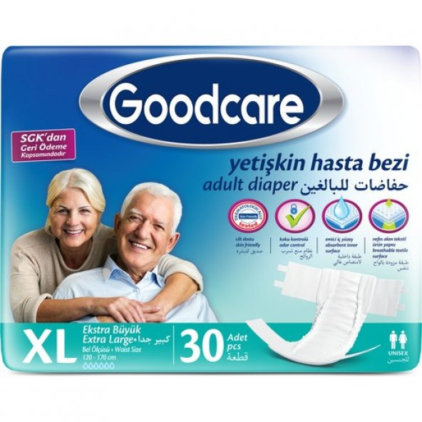 Goodcare Bel Bantlı Hasta Bezi 30 Adet Xl Extra Large