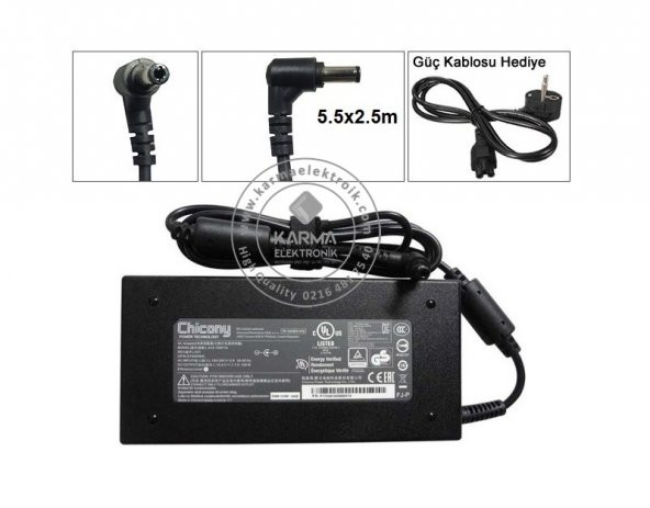 Chicony A14-150P1A 19.5V 7.7A Adaptör, Şarj 150W (Orjinal Ürün)