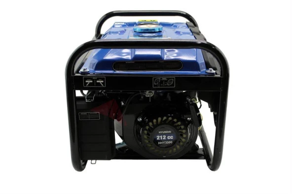 Hyundai HHY3300 Benzinli Jeneratör – 2.8 kW, 7 HP, 213 cc, AVR’li, Monofaze, İpli Çalıştırma - 3