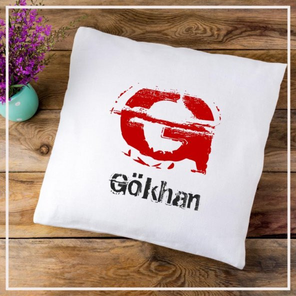 G Harfli Gökhan İsimli Baskılı Yastık - 1