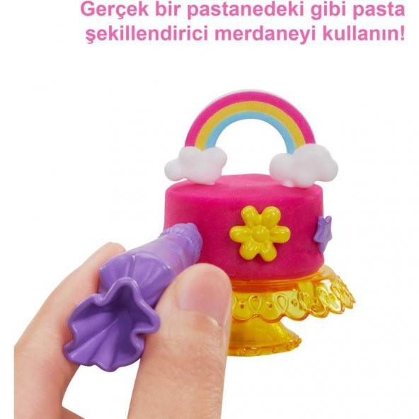 Barbie Pasta Dükkanı Oyun Seti ve Pembe Saçlı 30 cm Minyon Bebek HGB73, Fırın Standı, Pasta Yapma Özelliği, 20den Fazla Oyun Parçası, 3 Yaş ve Üzeri için - Resim 7