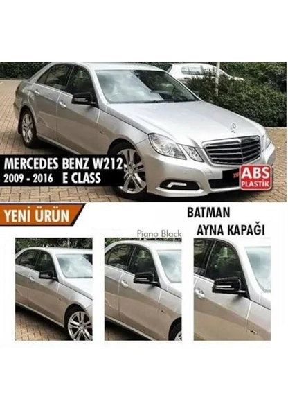 Mercedes E Class W212 Batman Yarasa Ayna Kapağı Piano Black 2009-2016