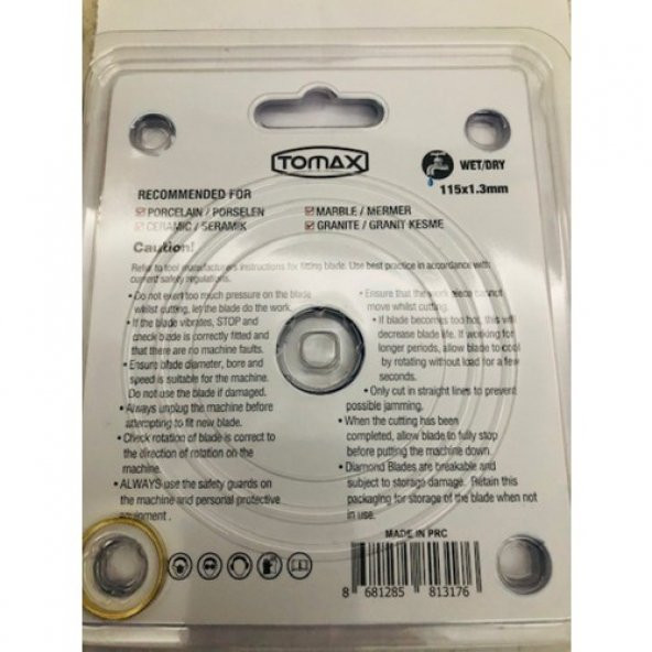 Tomax Seramik Fayans Kesici 115×1.3 mm - 2
