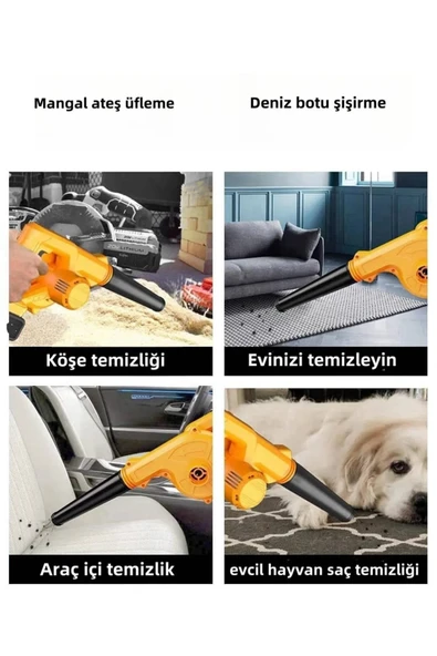 Kraft Hart Çift Akülü Hava Üfleme Kompresörü Yaprak Mangal Üfleme Bot Şişirme Toz Temizleme - 2