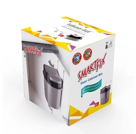 Geseus Mutfak Dolap İçi Askılı Geçmeli Pratik Kapak Çöp Kovası 5,5 LT-SF007 - 5