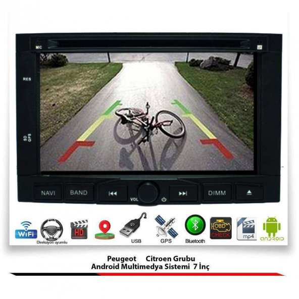 Peugeot Partner Android Multimedya Sistemi 7 İnç (2008-2019) 2 GB Ram 16 GB Hafıza 4 Çekirdek Navigatör - 4