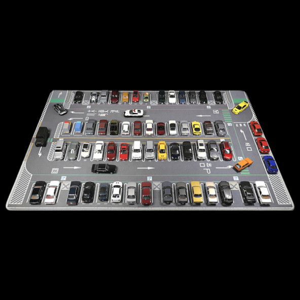 1:64 Ölçek Metal Araçlar Için Otopark Zemini (55X80CM)