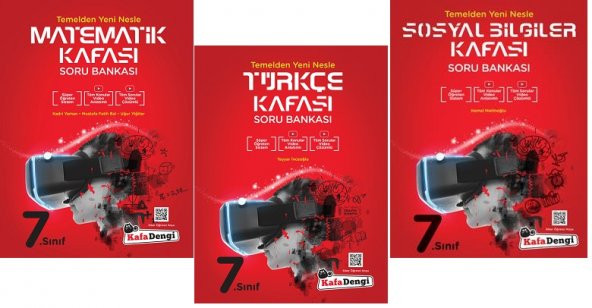 Kafadengi 7. Sınıf Matematik + Türkçe + Sosyal Kafası Soru Seti 3 Kitap 2023