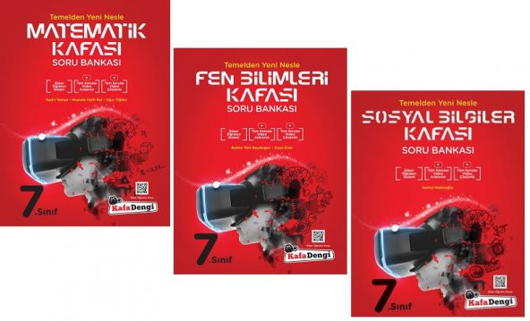 Kafadengi 7. Sınıf Matematik + Fen + Sosyal Kafası Soru Seti 3 Kitap 2023 ürün görseli