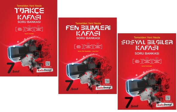 Kafadengi 7. Sınıf Türkçe + Fen + Sosyal Kafası Soru Seti 3 Kitap 2023 ürün görseli