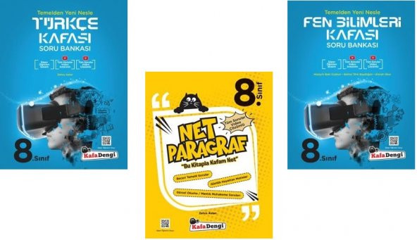 Kafadengi 8. Sınıf Lgs Fen + Türkçe + Paragraf Kafası Soru Seti 3 Kitap 2023 ürün görseli