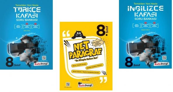 Kafadengi 8. Sınıf Lgs Türkçe + Paragraf + İngilizce Kafası Soru Seti 3 Kitap 2023 ürün görseli 1