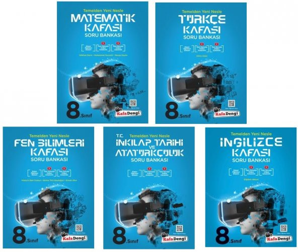 Kafadengi 2024 8. Sınıf Lgs Matematik + Türkçe + Fen + İngilizce + İnkılap Kafası Soru Seti 5 Kitap ürün görseli