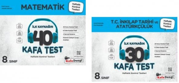 Kafadengi 8. Sınıf Lgs Matematik + İnkılap Tarihi Kafa Test Seti 2 Kitap 2023 ürün görseli