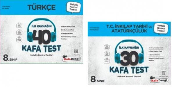 Kafadengi 8. Sınıf Lgs Türkçe + İnkılap Tarihi Kafa Test Seti 2 Kitap 2023 ürün görseli