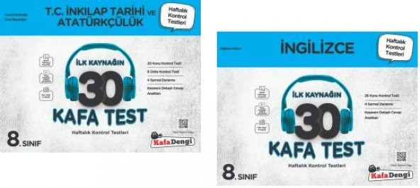 Kafadengi 8. Sınıf Lgs İngilizce + İnkılap Tarihi Kafa Test Seti 2 Kitap 2023 ürün görseli 1