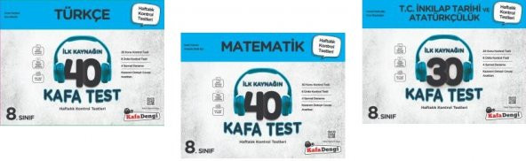 Kafadengi 8. Sınıf Lgs Matematik + Türkçe + İnkılap Kafa Test Seti 3 Kitap 2023