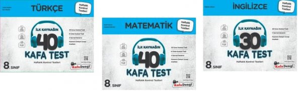 Kafadengi 8. Sınıf Lgs Matematik + Türkçe + İngilizce Kafa Test Seti 3 Kitap 2023 ürün görseli