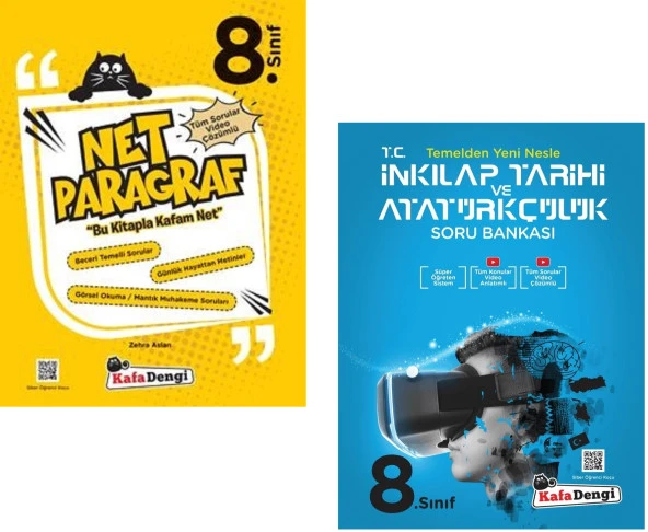 Kafadengi 2024 8. Sınıf Lgs İnkılap Tarihi + Paragraf Kafası Soru Seti 2 Kitap ürün görseli
