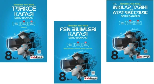 Kafadengi 2024 8. Sınıf Lgs Fen + Türkçe + İnkılap Kafası Soru Seti 3 Kitap ürün görseli