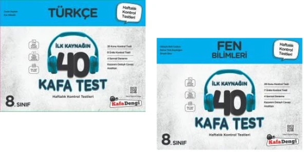 Kafadengi 2024 8. Sınıf Lgs Türkçe Fen Bilimleri Kafa Test Seti 2 Kitap ürün görseli 1