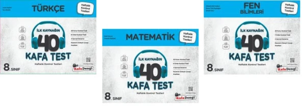 Kafadengi 2024 8. Sınıf Lgs Matematik Türkçe Fen Kafa Test Seti 3 Kitap ürün görseli