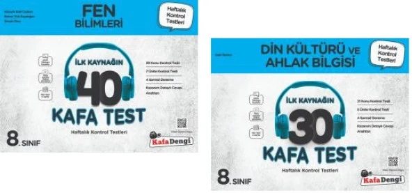 Kafadengi 2024 8. Sınıf Lgs Fen Bilimleri + Din Kültürü Kafa Test Seti 2 Kitap ürün görseli 1