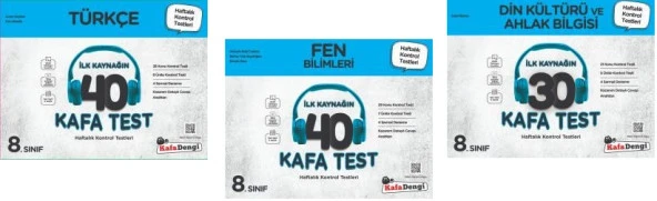 Kafadengi 2024 8. Sınıf Lgs Fen + Türkçe + Din Kafa Test Seti 3 Kitap ürün görseli