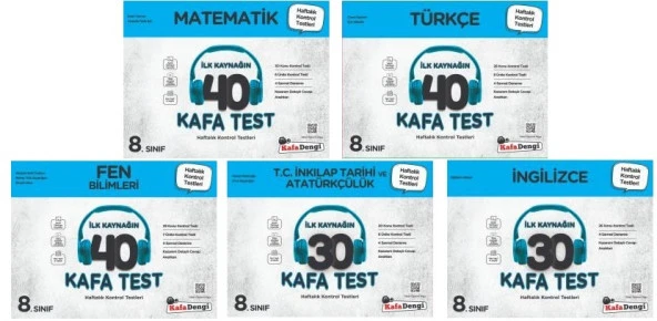 Kafadengi 2024 8. Sınıf Lgs Matematik + Türkçe + Fen + İngilizce + İnkılap Kafa Test Seti 5 Kitap ürün görseli