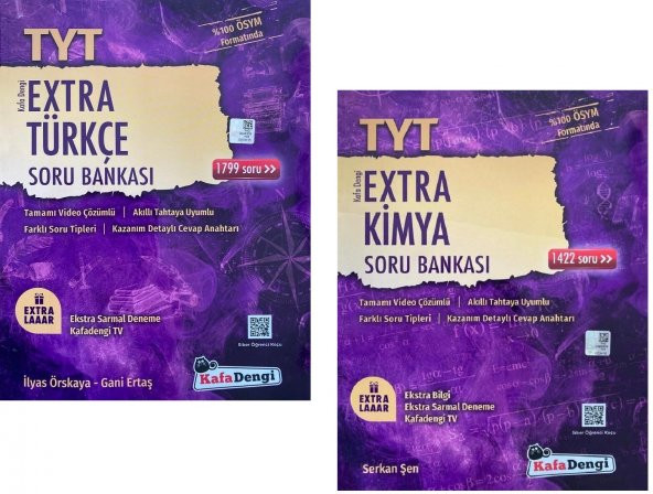 Kafadengi Tyt Türkçe + Kimya Extra Soru Seti 2 Kitap 2023 ürün görseli