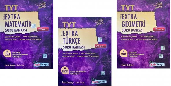 Kafadengi Tyt Matematik + Geometri + Türkçe Extra Soru Seti 3 Kitap 2023 ürün görseli